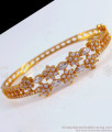 Glittering White Stone Imitation Gold Bracelet Shop Online BRAC579