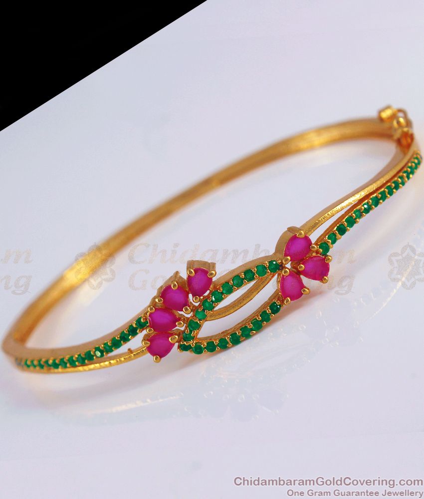 Multi Color Stone Gold Bracelet Online Fashion Jewelry Online BRAC589