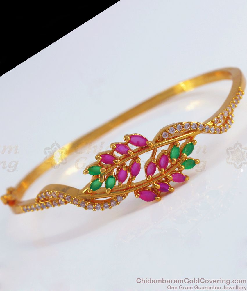 Top Picks Gold Bracelet Cz Multi Color Stone Imitation Jewelry BRAC592