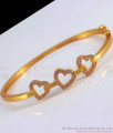 Beautiful White Gemstone Gold Bracelets Heart Design Buy Online BRAC593