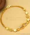 Gorgeous One Gram Gold Bracelet Ruby White Stone BRAC612