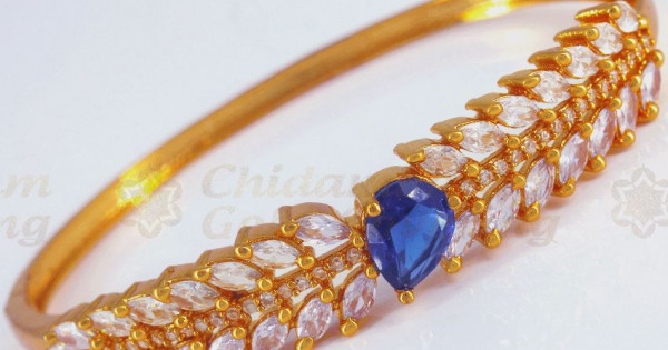 Buy Party Wear Broad Kundan Polki Bracelet For Ladies By Gehna Shop
