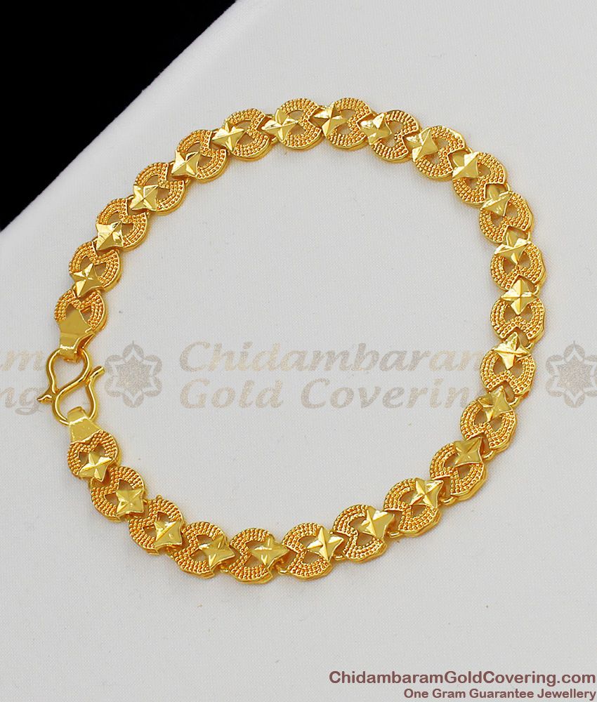 Real Gold Star Design Imitation Bracelet For Ladies Party Wear Collection BRAC063