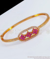 One Gram Gold Bracelet Party Wear Ruby Stone BRAC634