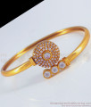 Gorgeous Gold Plated Bracelet White Stone Open Type BRAC638