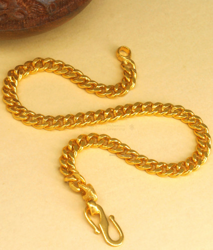 One Gram Gold Bracelet Chain Type Mens Collection BRAC648