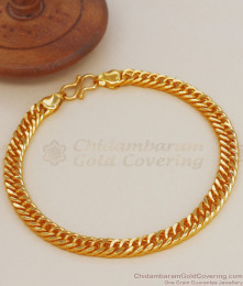 One Gram Gold Bracelet Chain Type Mens Collection BRAC648