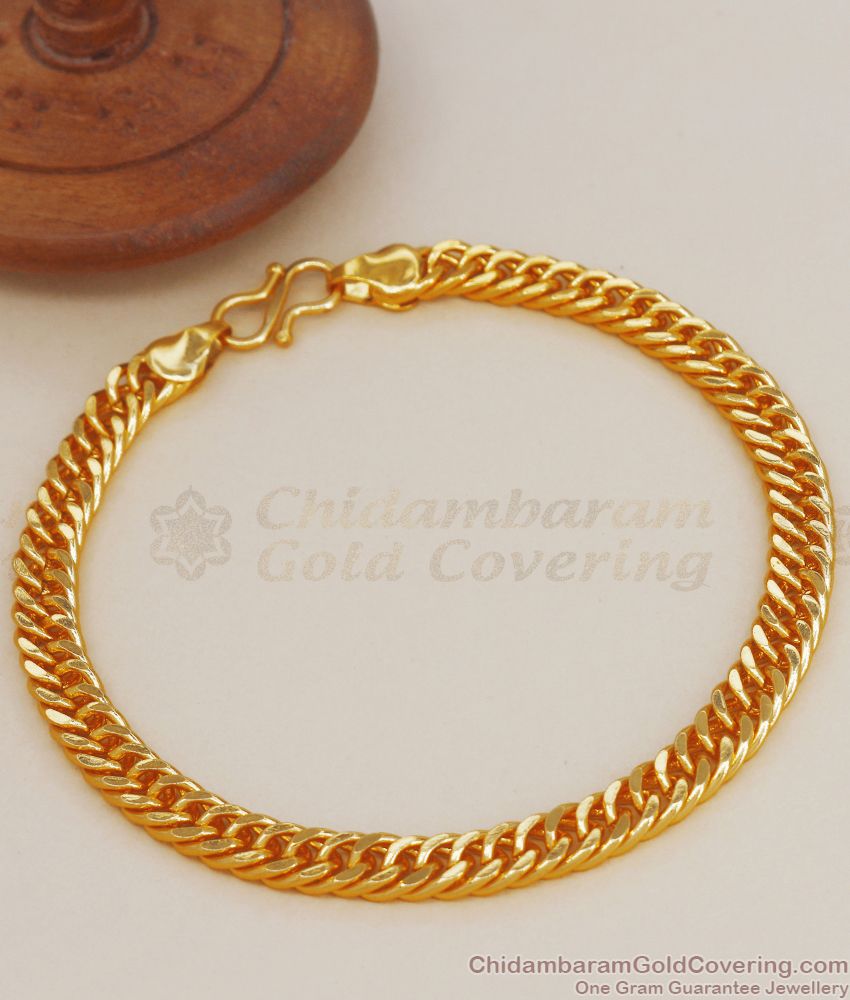 One Gram Gold Bracelet Chain Type Mens Collection BRAC648