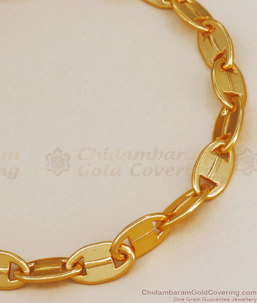Thick Mens Fashion Gold Plated Bracelet Party Wear Design BRAC655