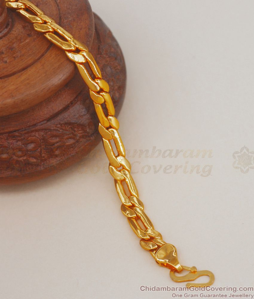 Popular Mens Gold Bracelet Sachin Chain Type BRAC658