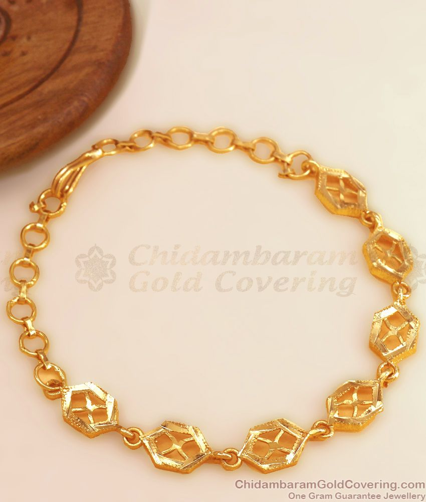 Buy One Gram Gold Bracelet Regular Use Jewelry BRAC674