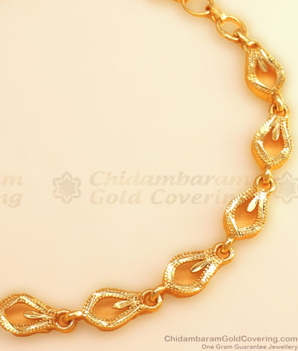 Simple Spring Type Mens Gold Bracelet For Daily Wear BRAC334