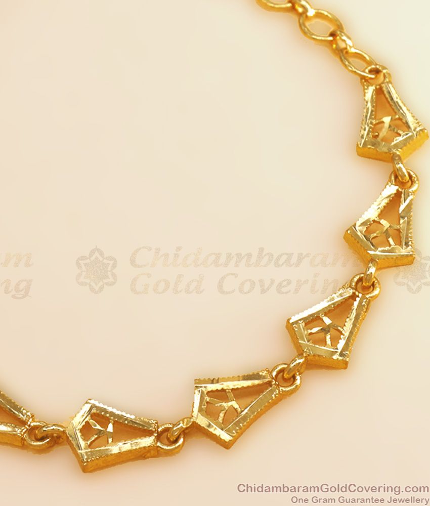 Handmade One Gram Gold Tone Bracelet Womens Fashion Design BRAC677