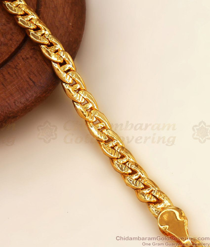 Buy Gold Plated Gent's Sachin Thick Bracelet Online|kollamsupreme