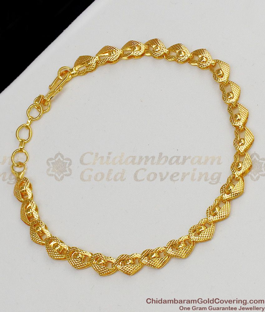 Special Gift For Girls Heart Design Light Weight Gold Imitation Bracelet BRAC068