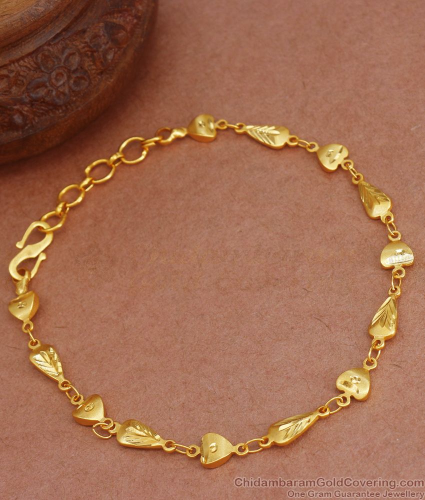 Teen Collections Two Gram Gold Bracelet Heart Design Shop Online BRAC691