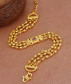 1 Gram Gold Bracelet 3 Line Beads Design Wrist Chain BRAC692
