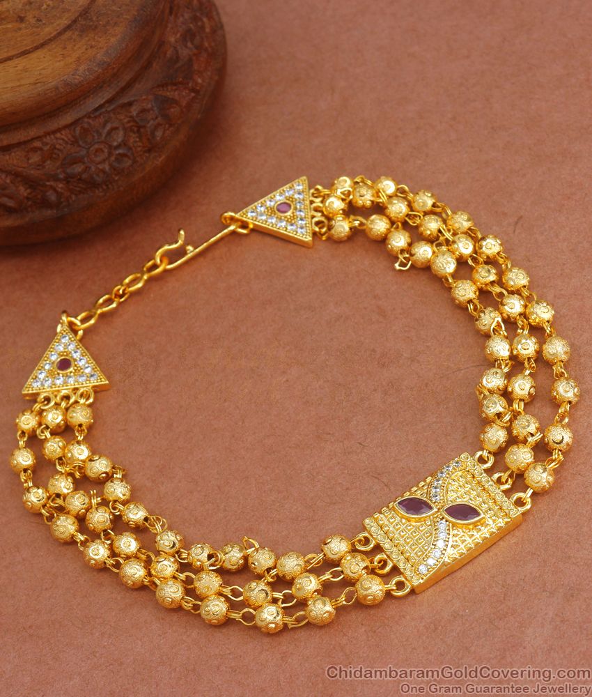 Buy Trendy Gold Imitation Bracelet Zircon Stone Pattern Online BRAC695