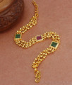 Dual Emerald Stone Gold Imitation Bracelet Beads Design BRAC699