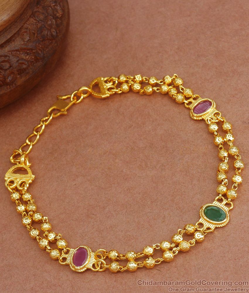 Stunning Gold Plated Bracelet Oval Kemp Stone Jewelry BRAC700