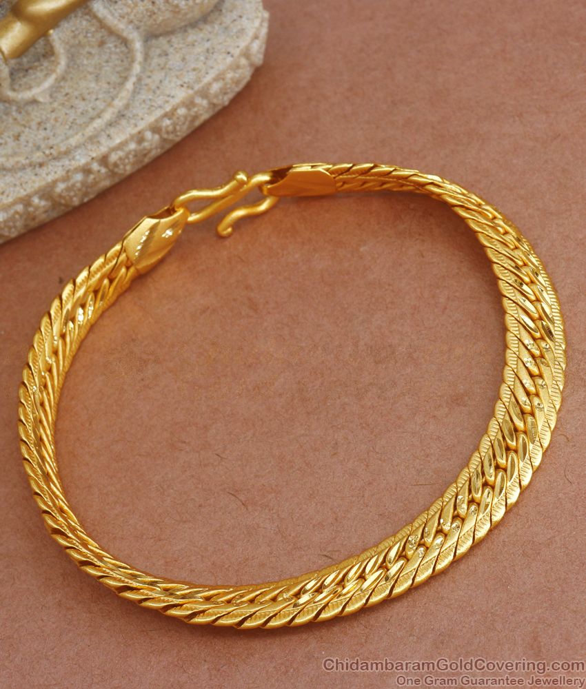 Grand Two Gram Gold Bracelet Mens Regular Wear Collections BRAC708