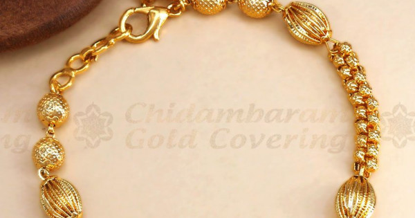 Golden Ball Pattern 1 Gram Gold Bracelet Shop Online BRAC722