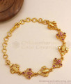 Trendy Gold Bracelet for Women Ruby Stone Jewelry Collections BRAC724