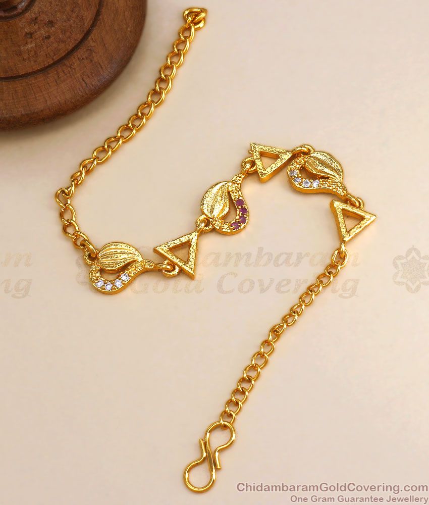 Beautiful 1 Gram Gold Bracelet College Wear Collections BRAC725