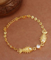 Lucky Fish Pendant Gold Plated Bracelet White Stone Collection BRAC734