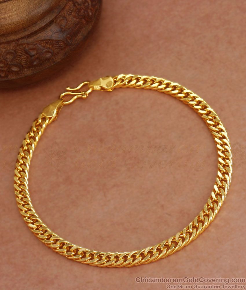 New Sachin Chain Type Gold Plated Bracelet Shop Online BRAC740