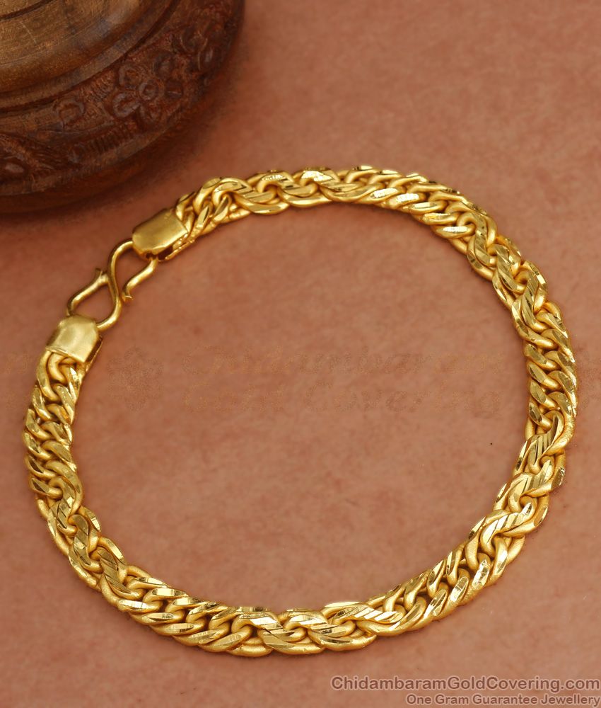 Buy 22k Plain Gold Men Bracelet 65VH4896 Online from Vaibhav Jewellers