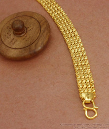Broad 2 Gram Gold Handmade Bracelet Forming Designs For Mens BRAC749