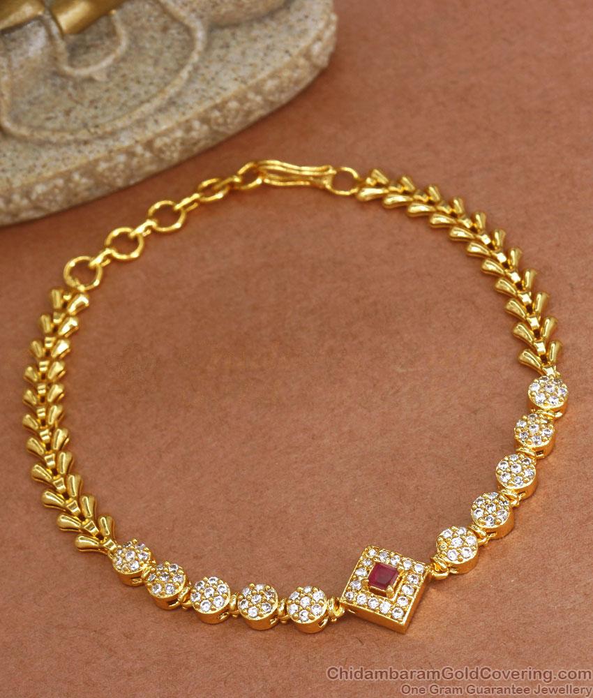 Stylish CZ Stone Gold Plated Bracelet Jewelry BRAC757