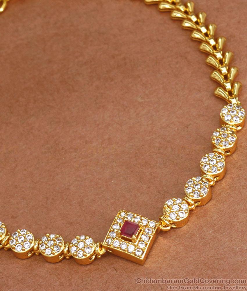 Stylish CZ Stone Gold Plated Bracelet Jewelry BRAC757