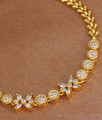 Stunning White Stone Gold Plated Bracelet For Women BRAC759