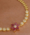 New Ruby Stone 1 Gram Gold Bracelet Shop Online BRAC763