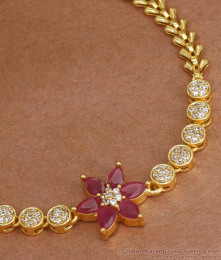 New Ruby Stone 1 Gram Gold Bracelet Shop Online BRAC763 New Ruby Stone 1 Gram Gold Bracelet Shop Online BRAC763