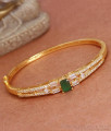 Buy Gold Bracelet Emerald Stone Floral Designs BRAC777