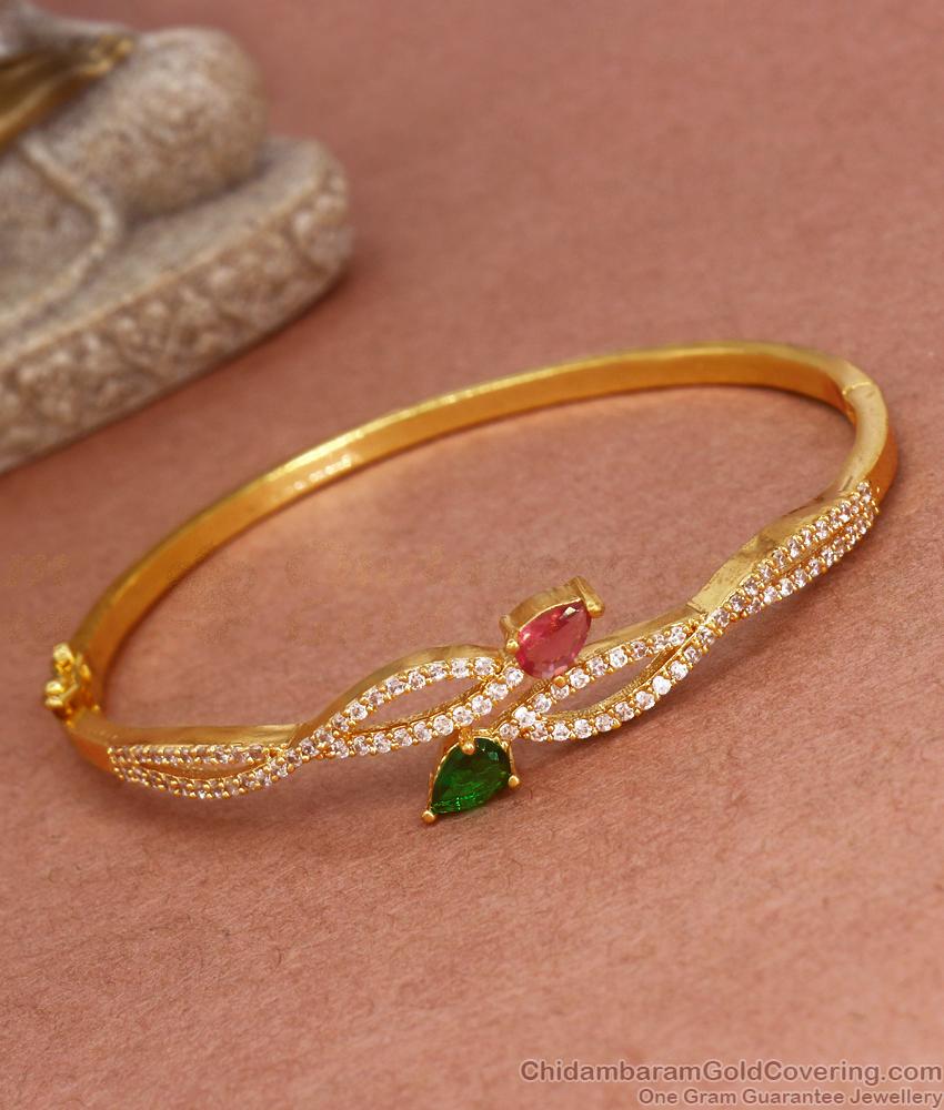 22Kt Gold Bracelet CZ Stone Designs Shop Online BRAC780