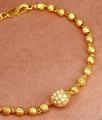 Light Weight Gold Plated Bracelet White Stone Beaded Designs BRAC788