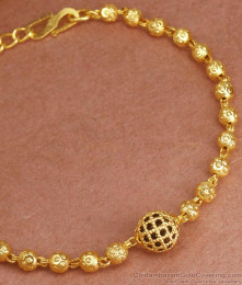 Daily Use Gold Imitation Bracelet Chain Type Beads Designs BRAC789