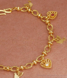 Elegant Gold Imitation Bracelet Heart And Dove Designs Shop Online BRAC792 Elegant Gold Imitation Bracelet Heart And Dove Designs Shop Online BRAC792