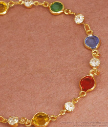 Multi Stone One Gram Gold Bracelets Teens Party Wear Collections BRAC793 Multi Stone One Gram Gold Bracelets Teens Party Wear Collections BRAC793