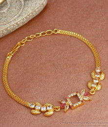 Attractive Gold Plated Bracelet Ruby White AD Stone Collections BRAC796 Attractive Gold Plated Bracelet Ruby White AD Stone Collections BRAC796
