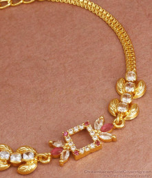 Attractive Gold Plated Bracelet Ruby White AD Stone Collections BRAC796 Attractive Gold Plated Bracelet Ruby White AD Stone Collections BRAC796