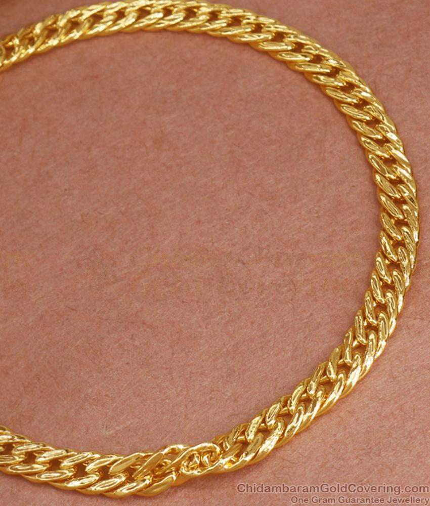 Plain Gold Plated Mens Bracelet Daily Wear Collections BRAC797