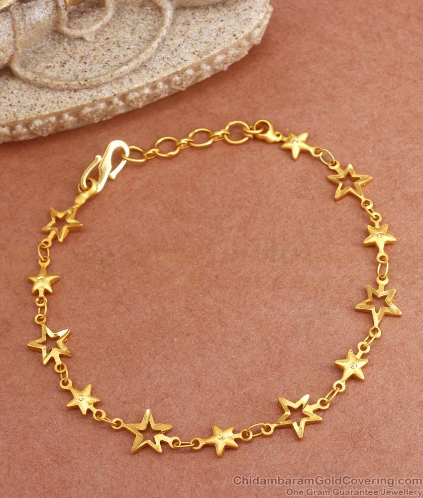 Stylish Gold Bracelet Charms Star Designs Shop Online BRAC799