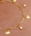 1 Gram Gold Bracelets White Stones Light Weight Collections BRAC802