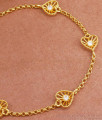 Stylish Heart Design Gold Bracelets Light Weight Collections BRAC805