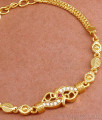 Party Wear Gold Imitation Bracelets Ruby White Stone Designs BRAC806